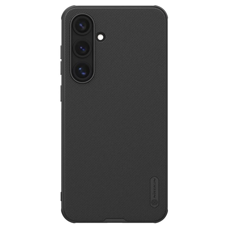NILLKIN Super Frosted Shield Pro for Samsung Galaxy S24 FE Case PC+TPU Drop-Proof Shell Built-In Magnet Ring - Black