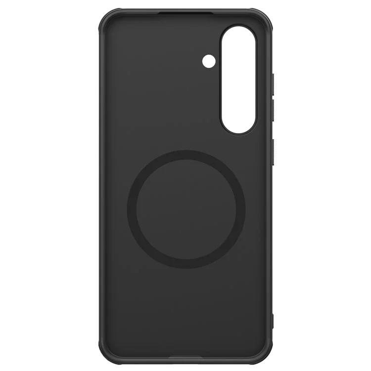 NILLKIN Super Frosted Shield Pro for Samsung Galaxy S24 FE Case PC+TPU Drop-Proof Shell Built-In Magnet Ring - Black