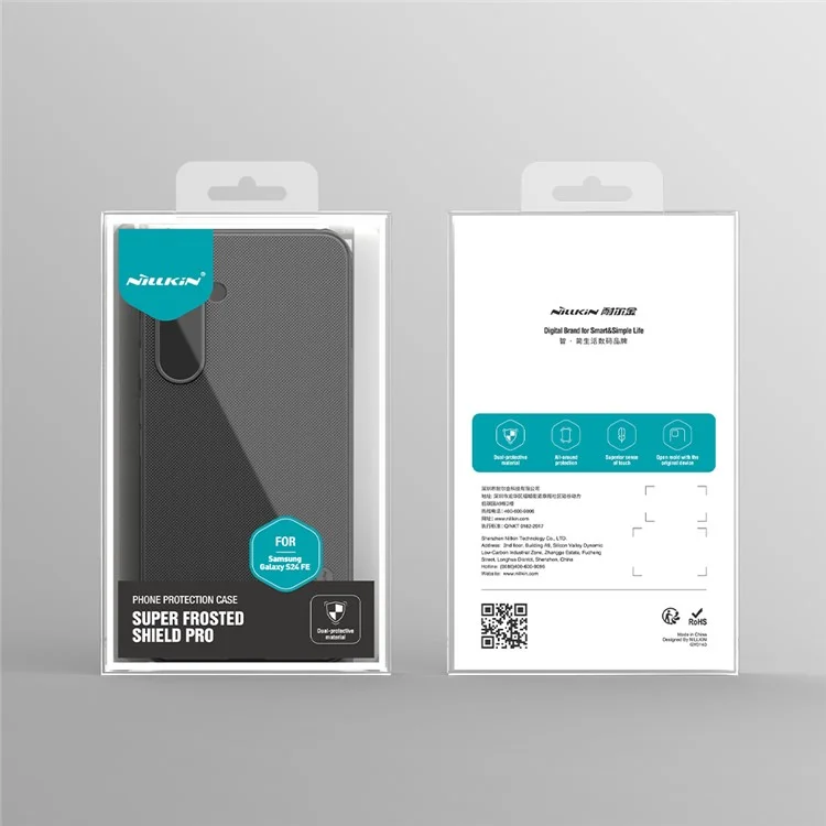 NILLKIN Super Frosted Shield Pro for Samsung Galaxy S24 FE Case PC+TPU Drop-Proof Shell - Blue