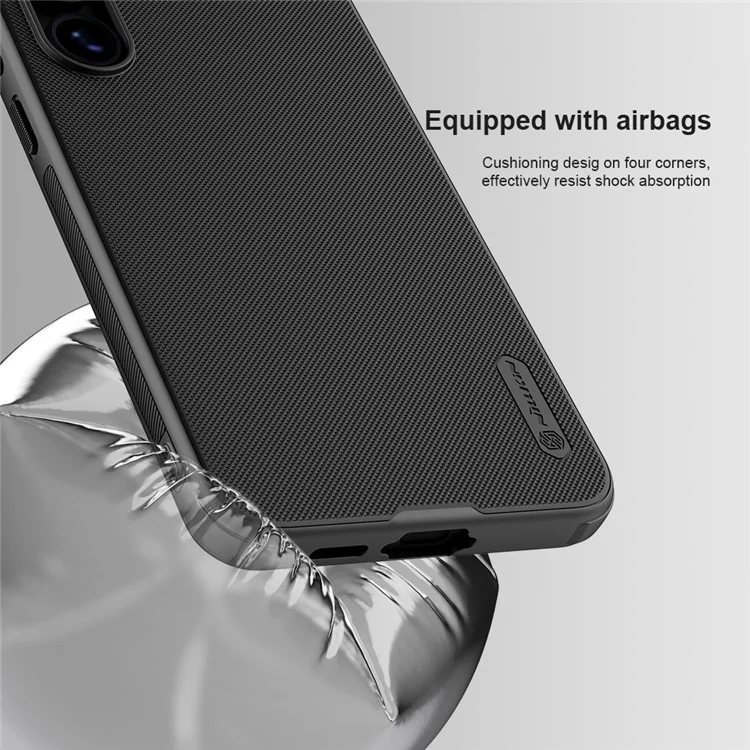 NILLKIN Super Frosted Shield Pro for Samsung Galaxy S24 FE Case PC+TPU Drop-Proof Shell - Blue