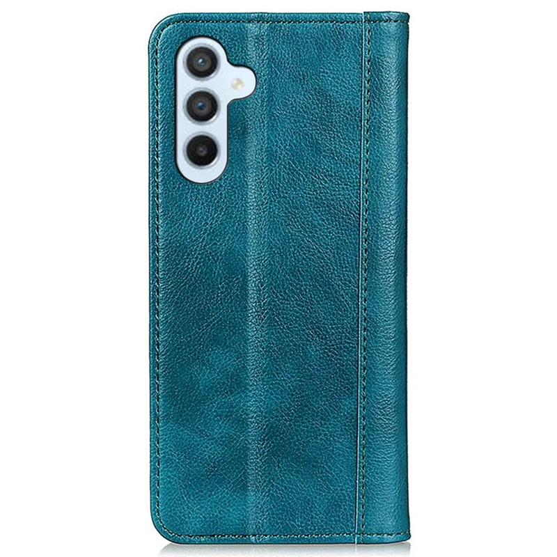 Per Samsung Galaxy S24 FE Wholesale Litchi Texture Phone Case Split Leather Shell Stand Cover - Verde