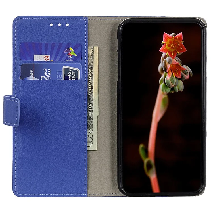 Pour Google Pixel 9 Pro / Pixel 9 Wholesale Phone Case TPU + PU Leather Shell Phone Stand Cover - Bleu