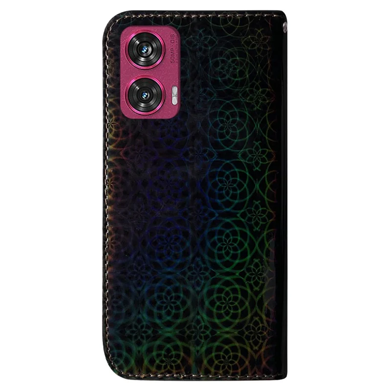Per Motorola Edge 50 Fusion 5G Phone Case Dazzling Flower PU Leather Phone Cover - Nero