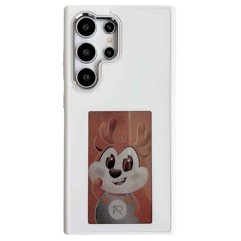For Samsung Galaxy S23 Ultra E Ink Phone Cover 4-Color Display Pattern Customized Case - White
