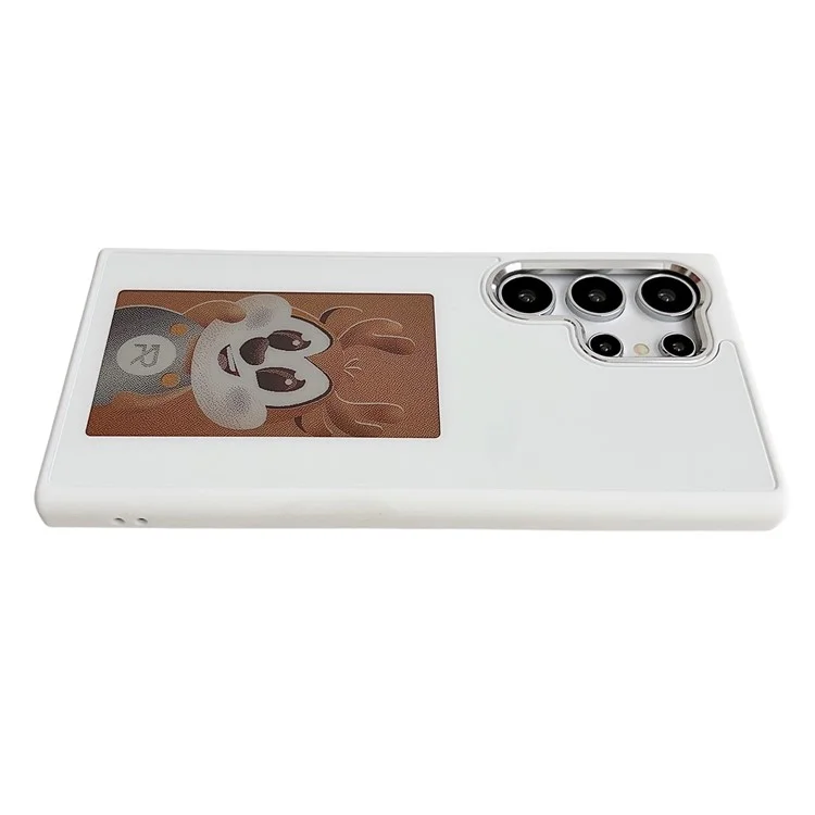 For Samsung Galaxy S23 Ultra E Ink Phone Cover 4-Color Display Pattern Customized Case - White