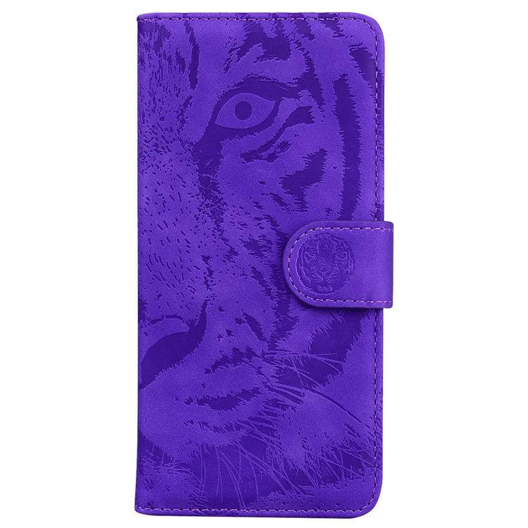 Для Xiaomi Redmi 13 5G / 13 4G / Poco M6 4G Чехол Тигровый Принт Ударопрочный Кожаный Чехол для Телефона - Фиолетовый