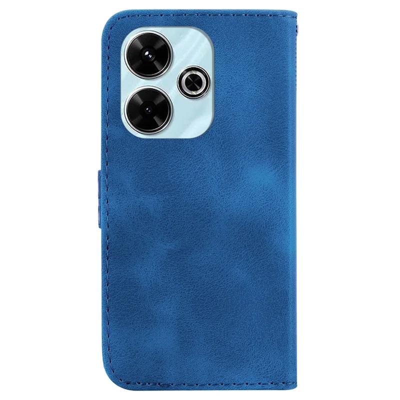 For Xiaomi Redmi 13 5G / 13 4G / Poco M6 4G Case 7-Shaped Pattern Leather Protection Phone Cover - Dark Blue