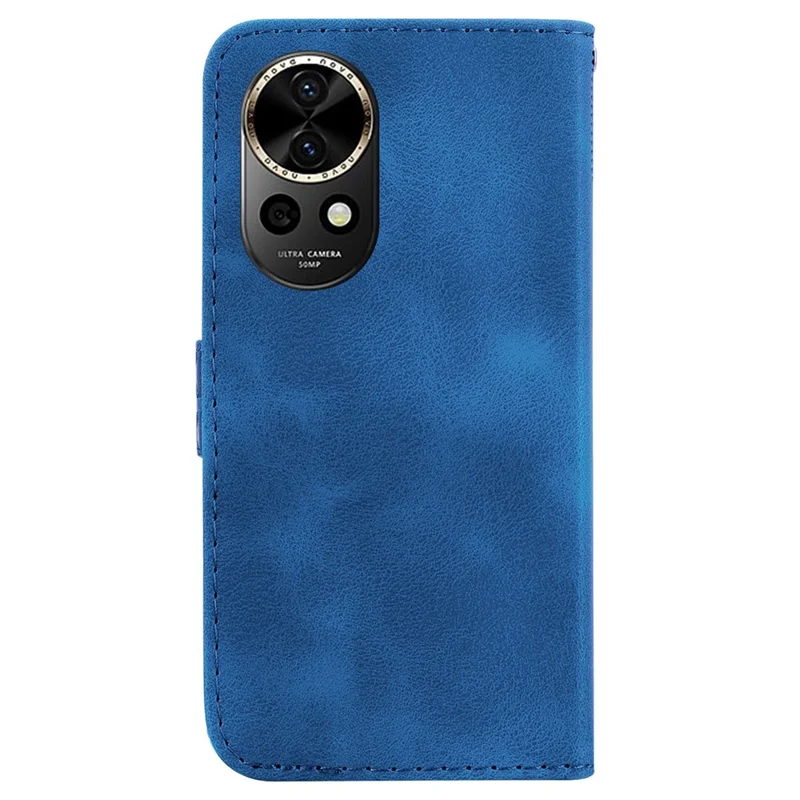 For Huawei nova 12 5G Wallet Case 7-Shaped Pattern Leather Phone Cover - Dark Blue