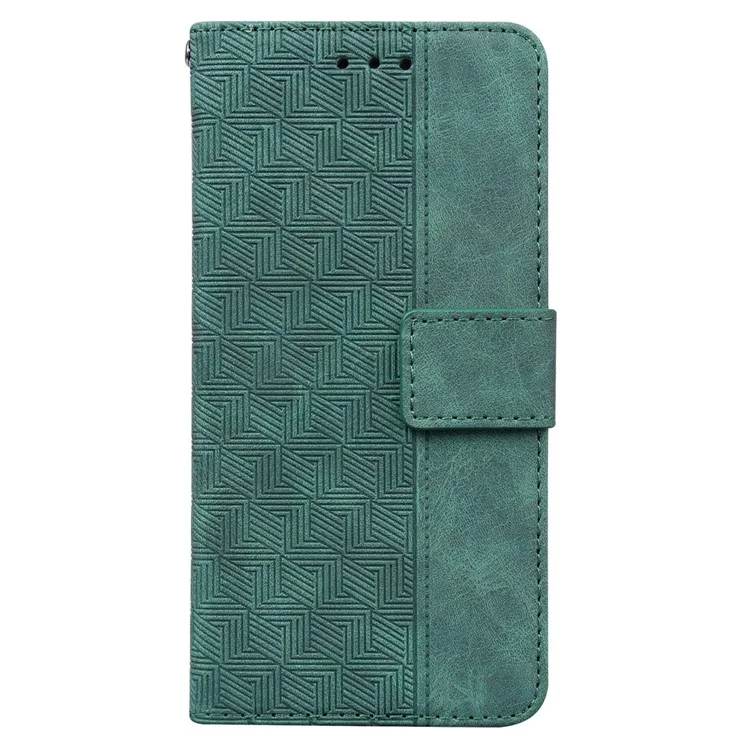 Para Huawei nova 12i 4G Case Geometria Imprint Leather Wallet Stand Cell Phone Cover - Verde