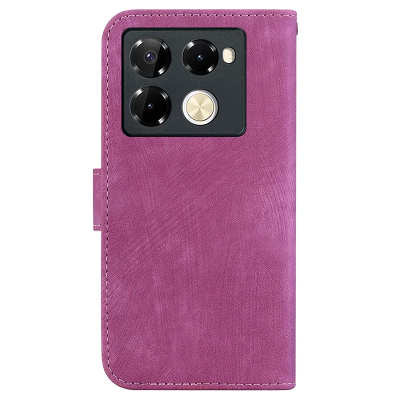For Infinix Note 40 Pro 5G / Note 40 Pro+ Case Little Tiger Imprint Leather Wallet Phone Cover - Rose