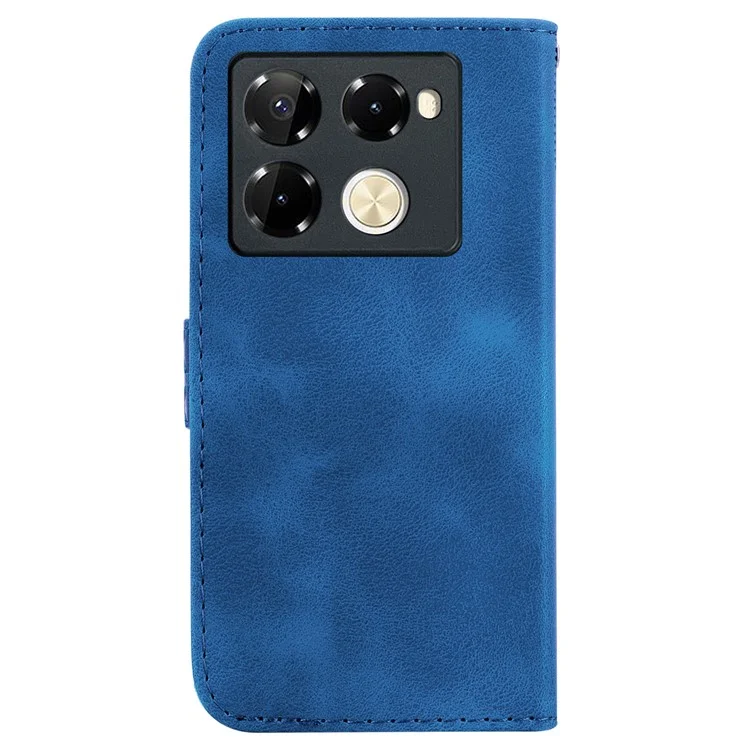 Funda para teléfono móvil Infinix Note 40 Pro+ / Note 40 Pro 5G con patrón en forma de 7 y de piel sintética, color azul