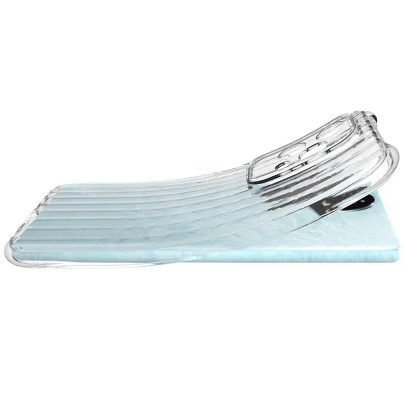 IMAK voor iPhone 16 Pro hoesje Golfstructuur Zachte TPU Beschermmende Telefoonhoes - Transparant