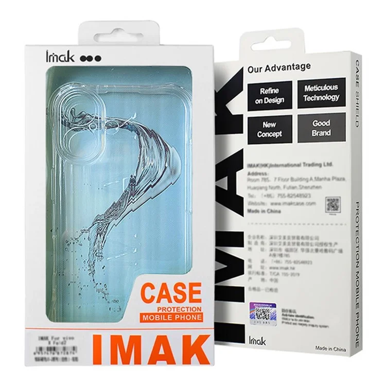 IMAK per Oppo Reno12 5G (Global) Custodia Texture Corrugata a Righe Custodia in TPU - Trasparente