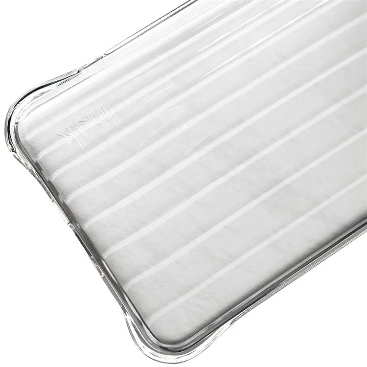 IMAK per Motorola Edge (2024) 5G Custodia Texture Corrugata Airbag TPU Cover per Telefono - Trasparente