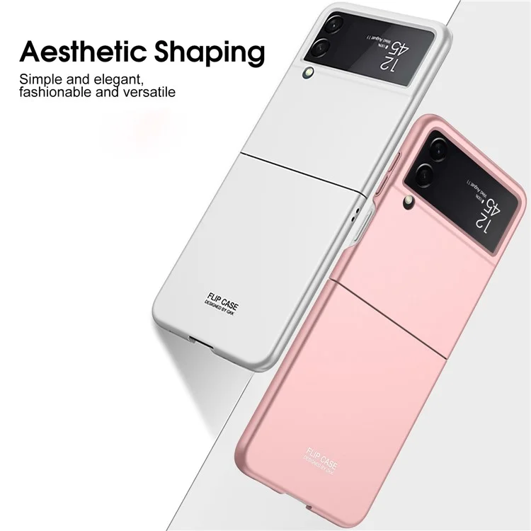GKK For Samsung Galaxy Z Flip4 5G Ultra Slim Folding PC Phone Case Anti-scratch Protective Phone Cover - Dark Green