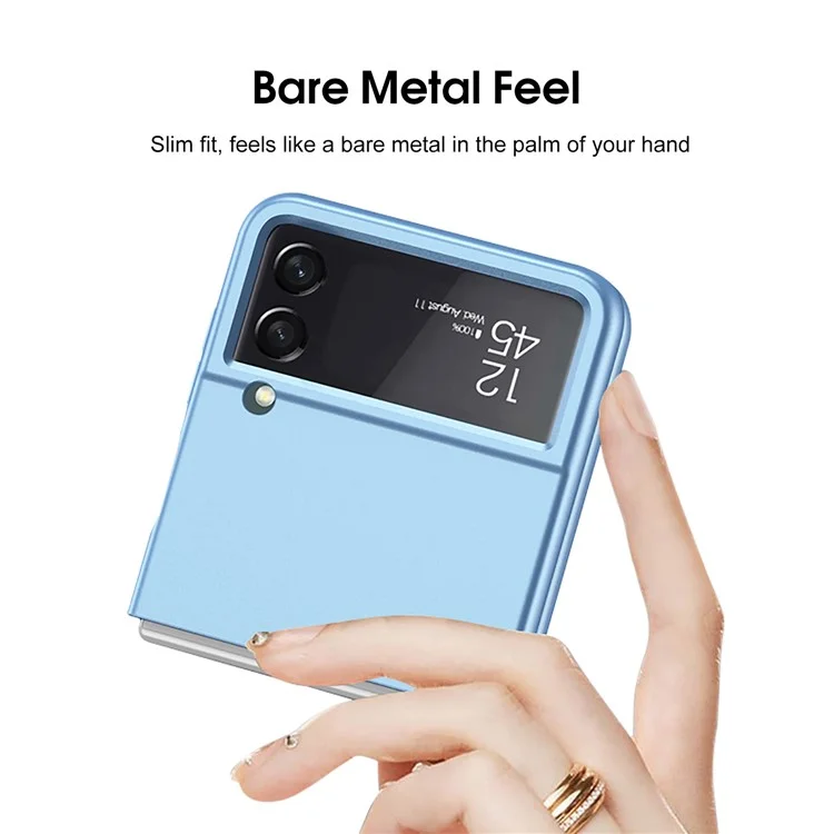 GKK Per Samsung Galaxy Z Flip4 5G Ultra Slim Folding PC Phone Case Anti-scratch Protective Phone Cover - Blu