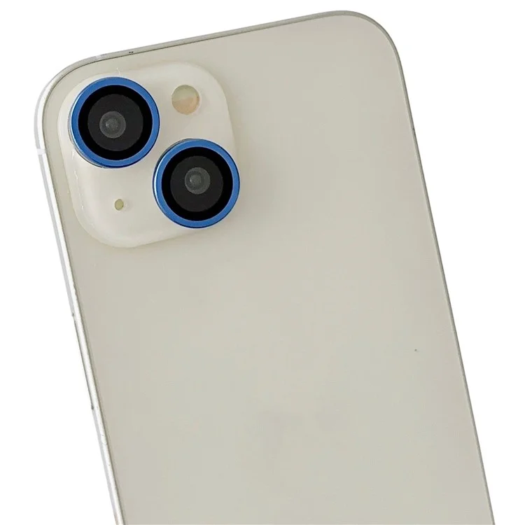 WANLONFENG JWT Series For iPhone 14 Glitter Sequin TPU+Acrylic Magnetic Phone Case with Screen Film + Lens Film - Blue
