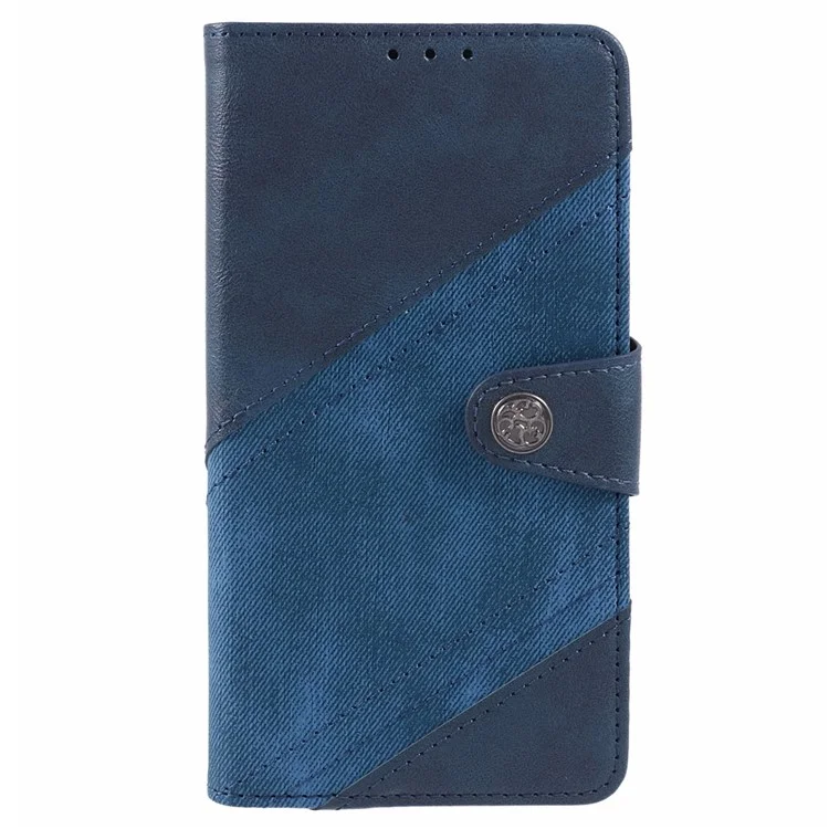 Para Xiaomi Redmi K70 5G / K70 Pro 5G / Poco F6 Pro 5G Funda Cartera Cuero Funda de Teléfono Textura Empalmes - Azul Oscuro