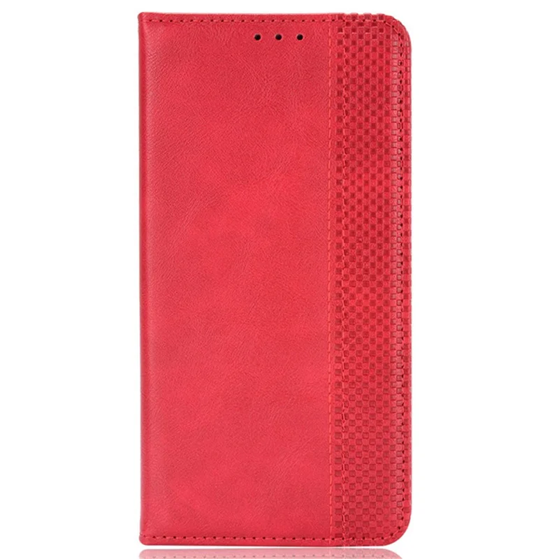 For Samsung Galaxy Z Fold6 5G Case PU Leather Retro Phone Stand Cover - Red