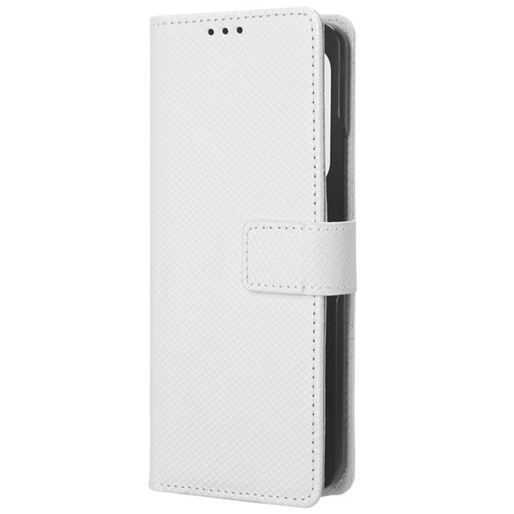 Para Samsung Galaxy Z Fold6 5G Case PU Leather+PC Phone Cover with Wallet - Branco