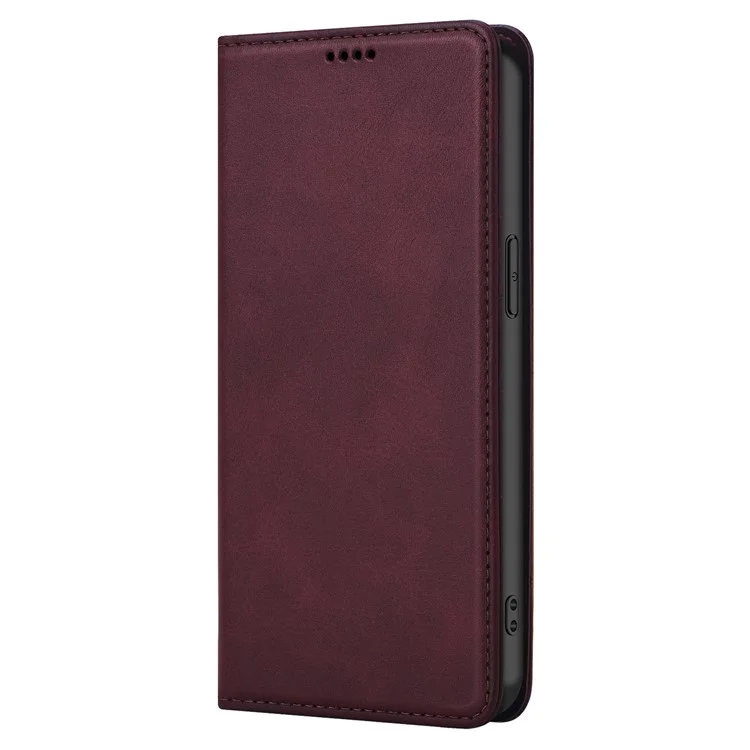 Für Samsung Galaxy S24 FE Case Leather RFID Blocking Wallet Phone Cover - Weinrot