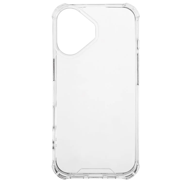 For iPhone 16 Plus Case Acrylic+TPU Clear Phone Cover with Reinforced Corners
