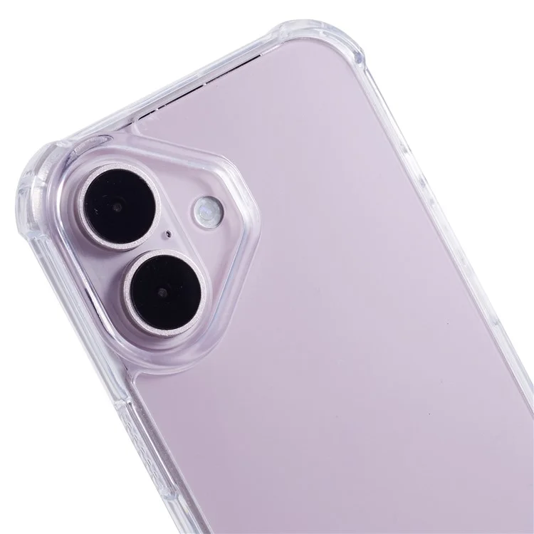 For iPhone 16 Plus Case Acrylic+TPU Clear Phone Cover with Reinforced Corners