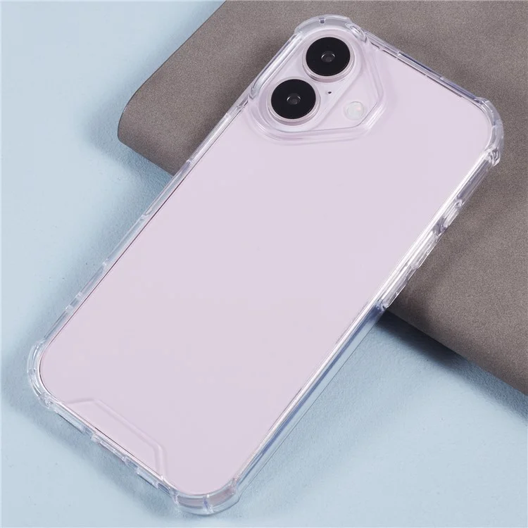 For iPhone 16 Plus Case Acrylic+TPU Clear Phone Cover with Reinforced Corners