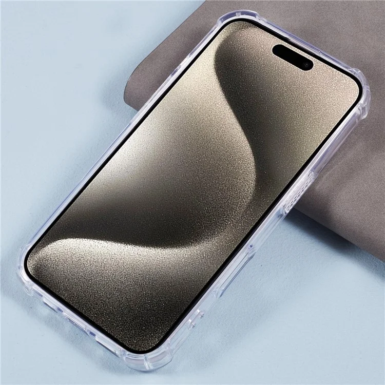 For iPhone 16 Plus Case Acrylic+TPU Clear Phone Cover with Reinforced Corners