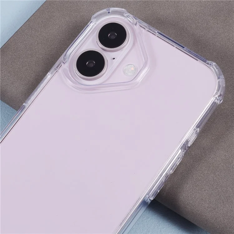 For iPhone 16 Plus Case Acrylic+TPU Clear Phone Cover with Reinforced Corners