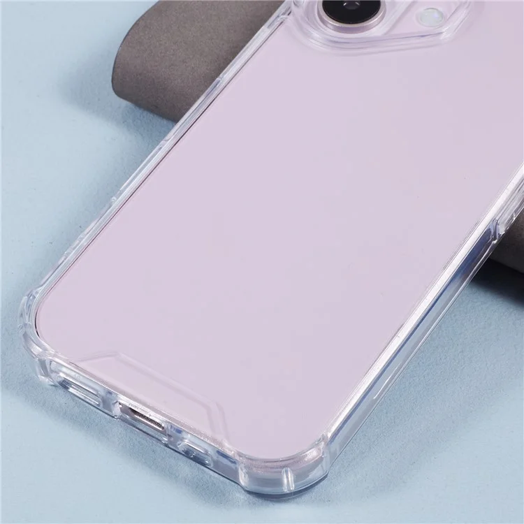 For iPhone 16 Plus Case Acrylic+TPU Clear Phone Cover with Reinforced Corners