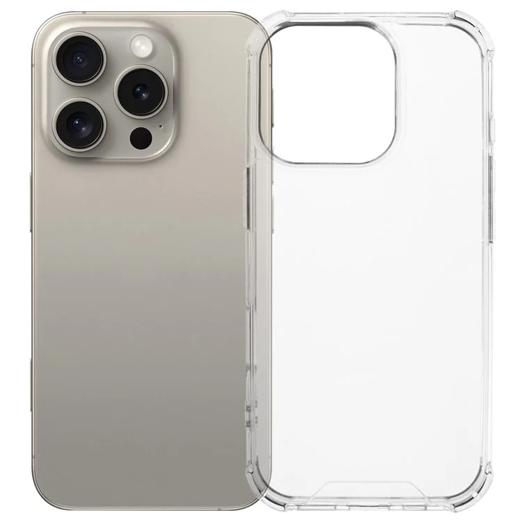 For iPhone 16 Pro Max Case Drop Protection Acrylic+TPU Clear Phone Cover