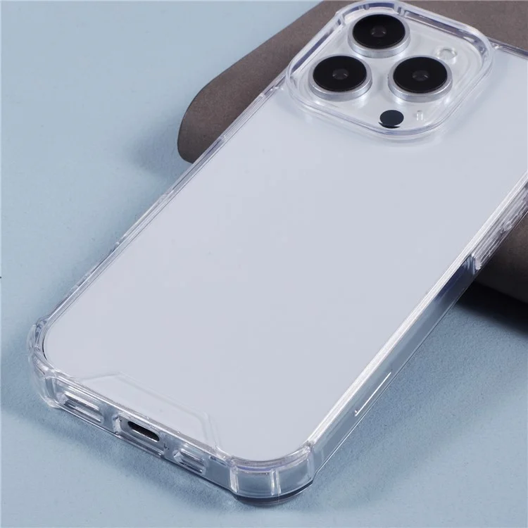 For iPhone 16 Pro Max Case Drop Protection Acrylic+TPU Clear Phone Cover