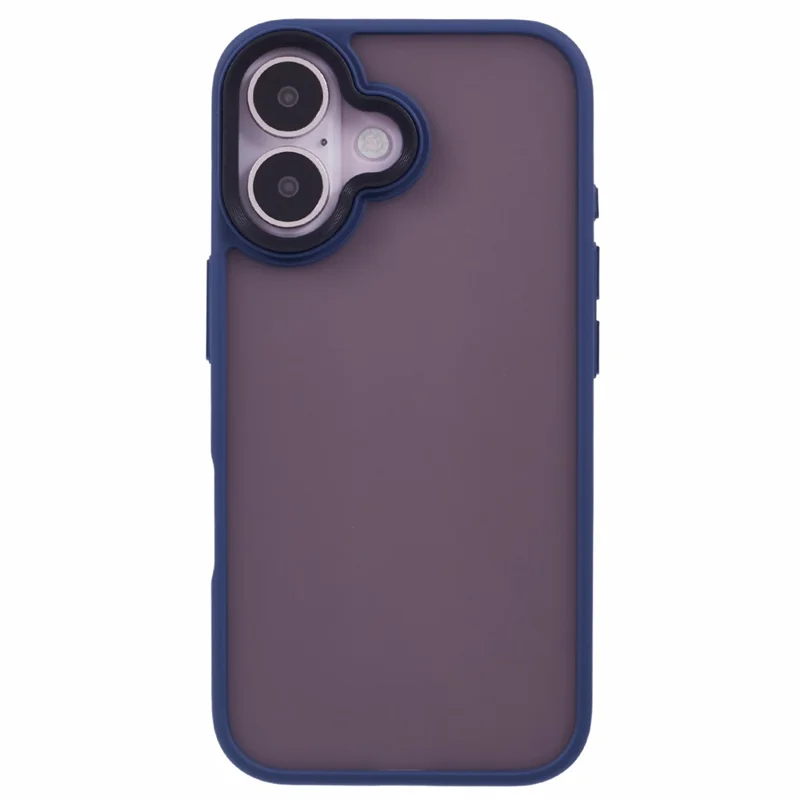 For iPhone 16 Plus Case Matte Finish PC+TPU Phone Cover Skin-touch - Blue