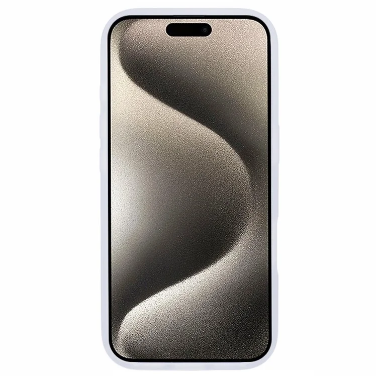Coque pour iPhone 16 Pro Max, boîtier en PC+TPU antichoc et couvercle de téléphone avec anneau invisible et support - Blanc