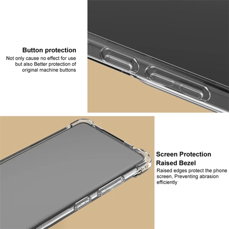 Étui pour iPhone 16 Pro Max IMAK TPU Airbag Coins Anti-Chute - Transparent