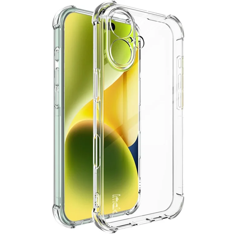 IMAK iPhone 16 Hülle Weiche TPU Ecken Airbag Schutzhülle - Transparent