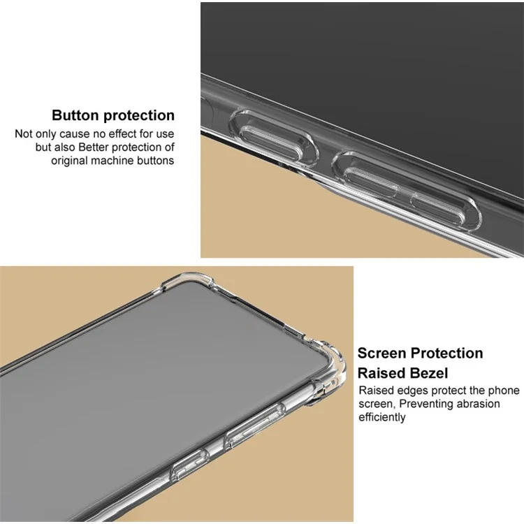IMAK iPhone 16 Hülle Weiche TPU Ecken Airbag Schutzhülle - Transparent