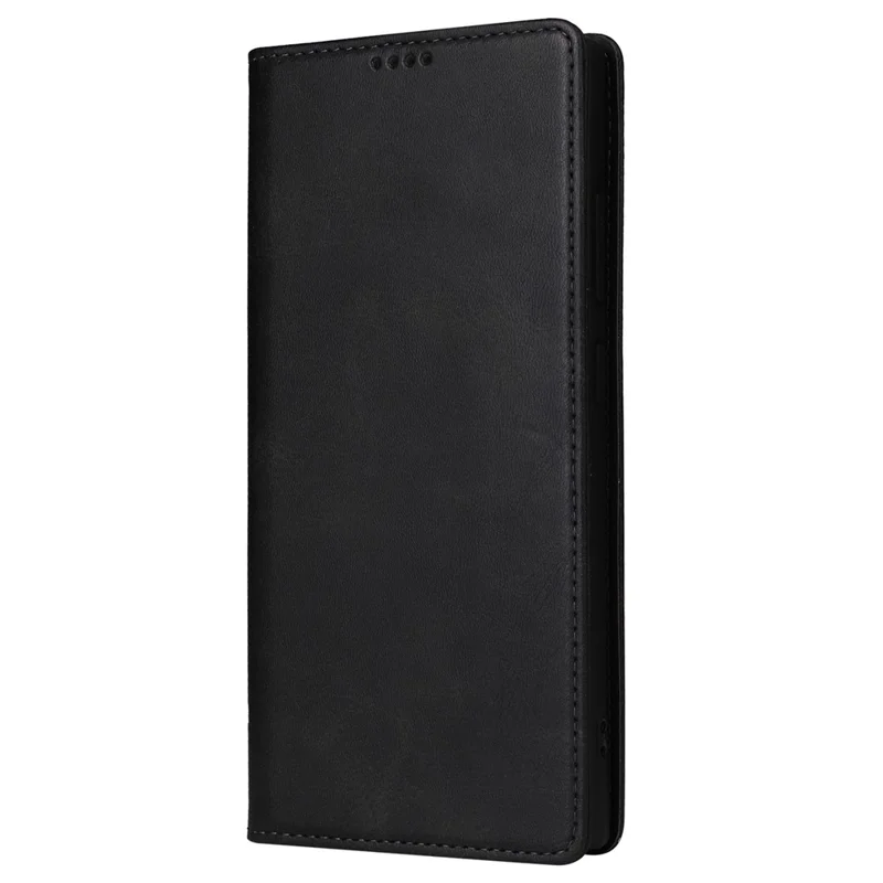 For Samsung Galaxy S22 Ultra 5G Case Leather Phone Cover RFID Blocking - Black