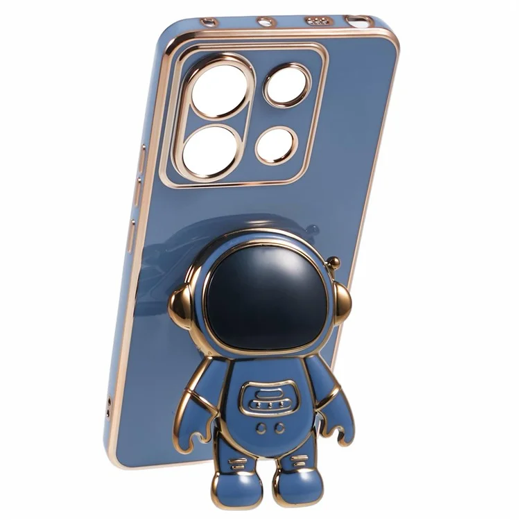 For Xiaomi Redmi Note 13 Pro 5G Case Astronaut Hidden Kickstand  TPU Phone Cover - Blue