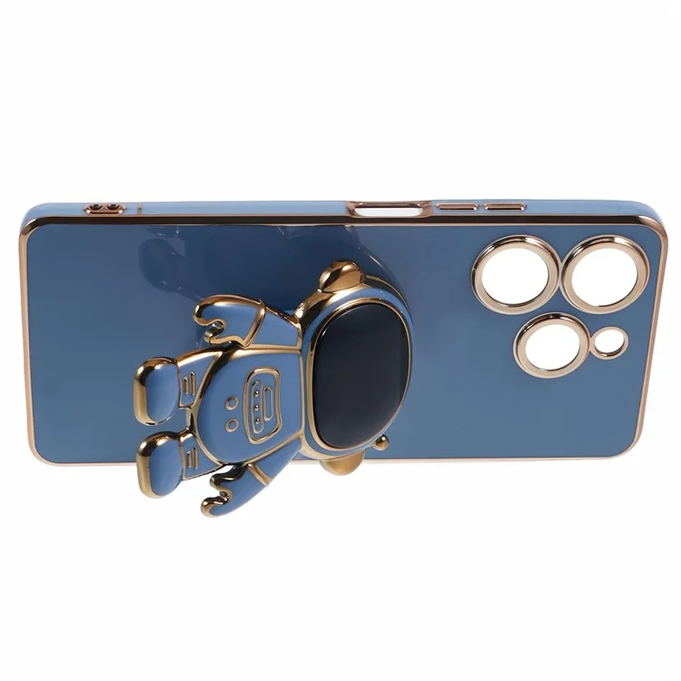 Para TECNO Spark 10 Pro Case Astronauta Suporte TPU Capa de Telefone Proteção da Câmera - Azul