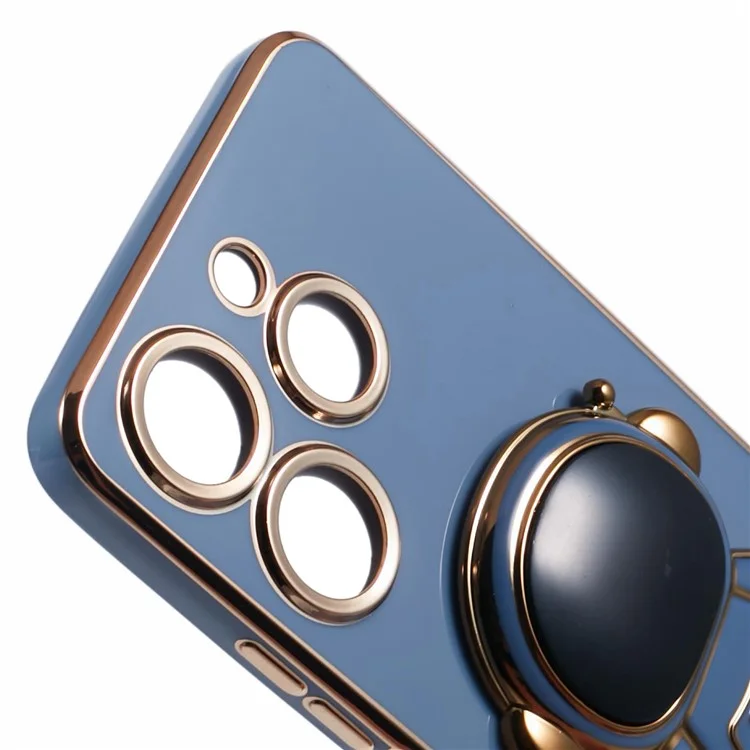 Para TECNO Spark 10 Pro Case Astronauta Suporte TPU Capa de Telefone Proteção da Câmera - Azul