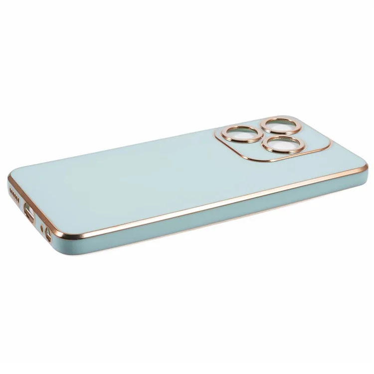 Для TECNO Spark 10C 4G / Spark 10 4G Чехол 6D Electroplating TPU Phone Cover Fine Hole Protection - Cyan