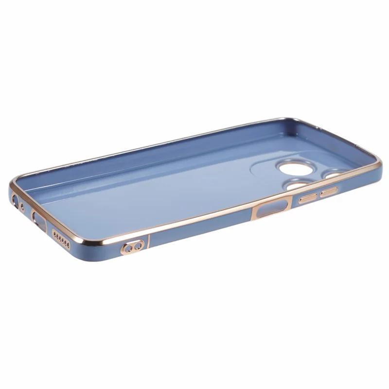 For TECNO Spark 10C 4G / Spark 10 4G Case 6D Electroplating TPU Phone Cover Fine Hole Protection - Blue