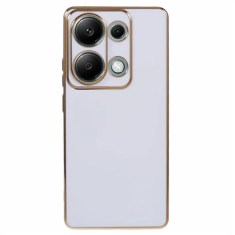 Для Xiaomi Redmi Note 13 Pro 4G / Poco M6 Pro 4G Чехол для телефона TPU Чехол с 6D-электроникой Эстетичный Модный - Белый