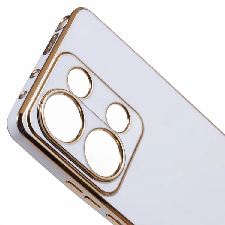 Для Xiaomi Redmi Note 13 Pro 4G / Poco M6 Pro 4G Чехол для телефона TPU Чехол с 6D-электроникой Эстетичный Модный - Белый