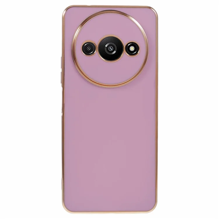 Für Xiaomi Redmi A3 4G / Poco C61 4G Hülle 6D Galvanisierung TPU Handyhülle Präzise Aussparungen - Lila