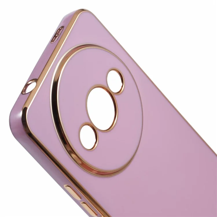 Für Xiaomi Redmi A3 4G / Poco C61 4G Hülle 6D Galvanisierung TPU Handyhülle Präzise Aussparungen - Lila