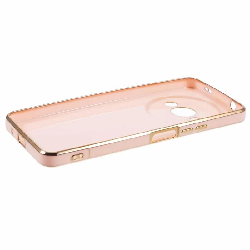 For Xiaomi Redmi A3 4G / Poco C61 4G Case 6D Electroplating TPU Phone Cover Precise Cutouts - Pink