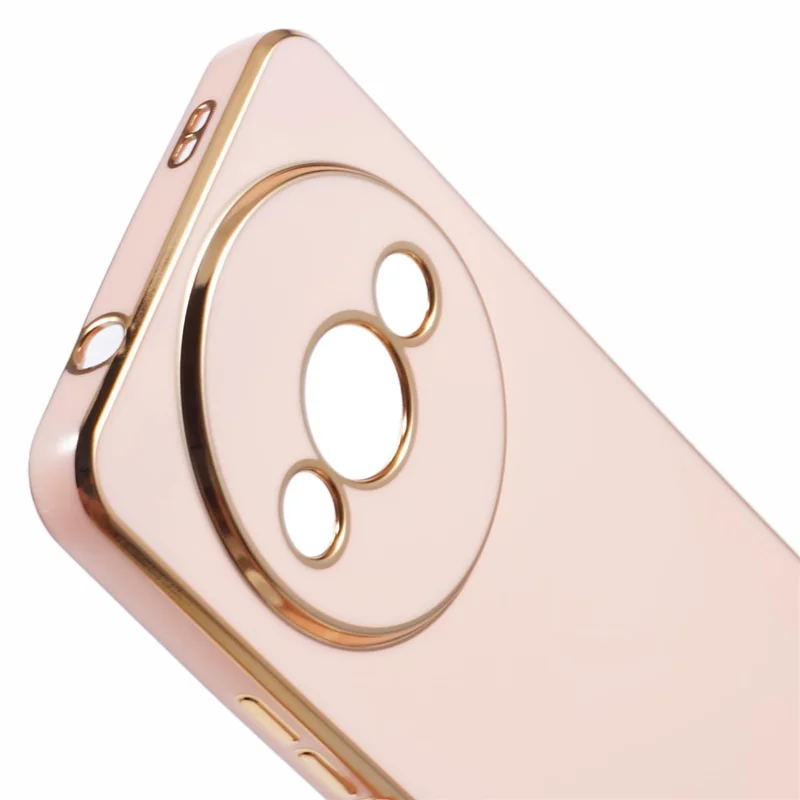 For Xiaomi Redmi A3 4G / Poco C61 4G Case 6D Electroplating TPU Phone Cover Precise Cutouts - Pink